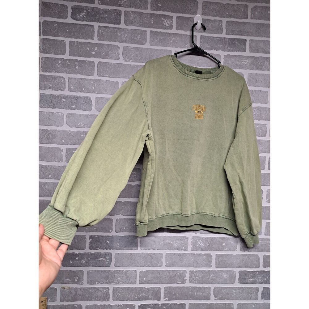 Urban Outftters Forest Green Logo Crew‎ Neck Unisex Sweatshirt Y2K Size Medium - Picture 3 of 10